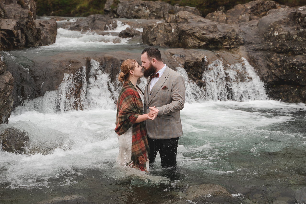 Couple elope to Fairy Pools, Isle of Skye